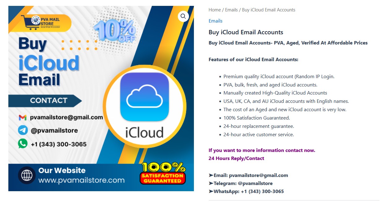 Buy iCloud Email Account